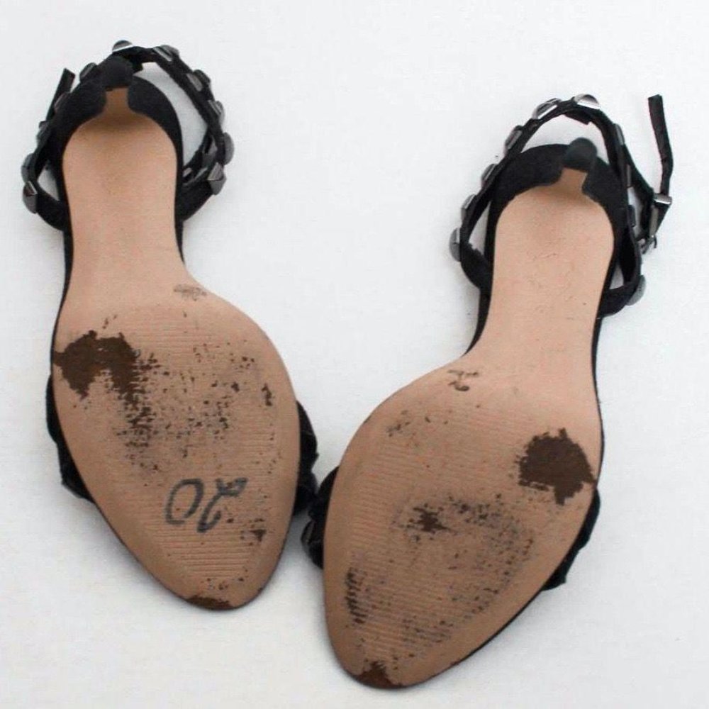 Open Toed Ankle Strapped Cone Heels - Picture 5 of 5